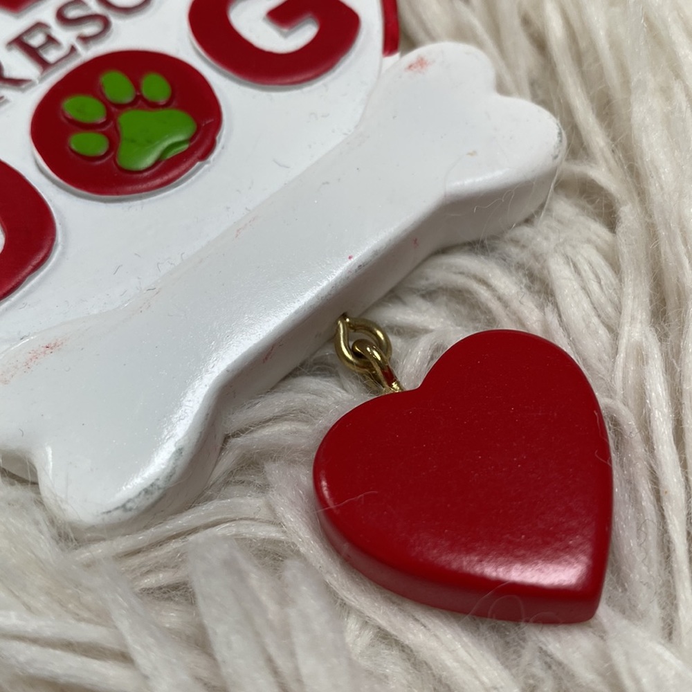 🎉HP🎉 Kurt S. Adler Rescue Dog Ornaments Set 2 💗 White & Red - Picture 8 of 12